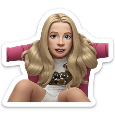 blonde girl with blue eyes sticker