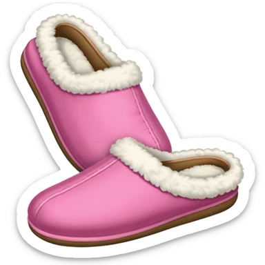 A pink house slipper thrown by the mother. sticker
