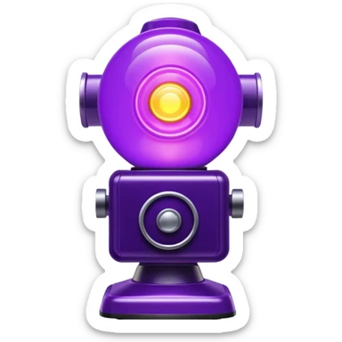 purple police siren sticker
