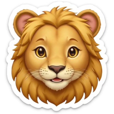 Happy cute Lioness sticker