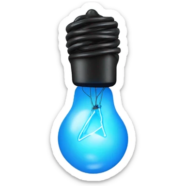 blue lightbulb from a string of christmas lights sticker