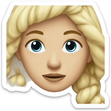 Blonde girl who is cold  sticker