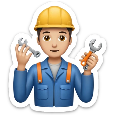 cycle repair with wrench sticker