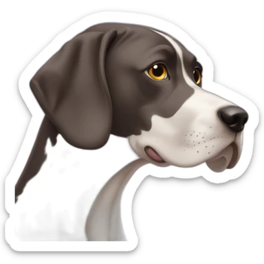 Pointer finger on jawline of the head sticker