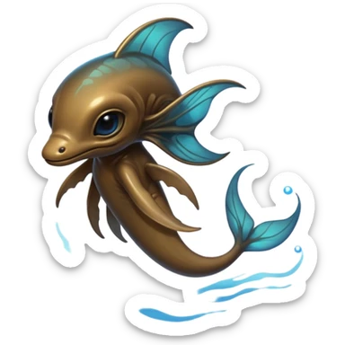 Life-like Brownish Aquatic Luxio-Alien-hybrid  sticker