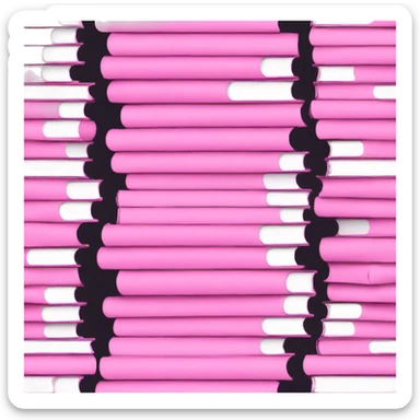 stack of baby pink books  sticker