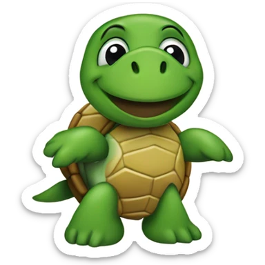 Turtle at an office sticker