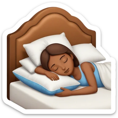 sleeping on a pillow sticker