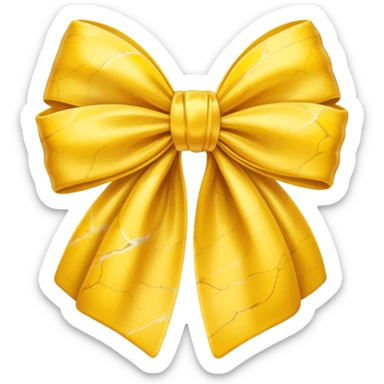 marble yellow bow sticker