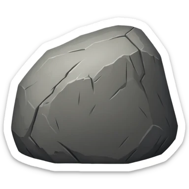 create a dnd style boulder.png using 48x48 pixels size sticker