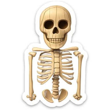 Skeleton made out of wood  sticker