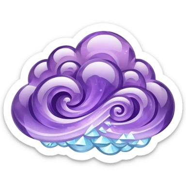 Purple amethyst cloud sticker