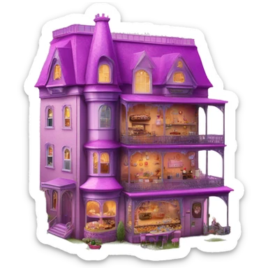 Barbie’s 5 story tall haunted dream house and food truck  sticker