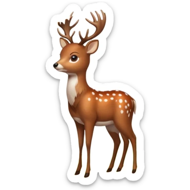 deer among forest sticker
