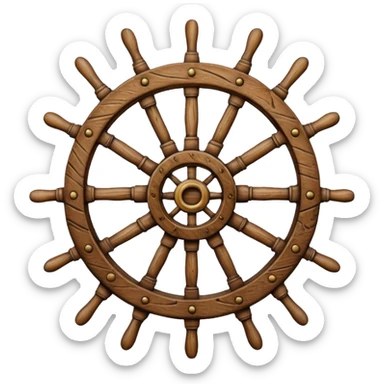 ship wheel sticker