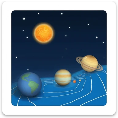 A solar system sticker