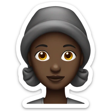 Dark skinned woman with a bonnet on sticker