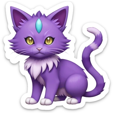 Purrloin-Delcatty-Pokémon-Fakémon-hybrid-creature (full body) sticker