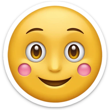 Emoji rond et jaune qui regarde à côté de lui  sticker
