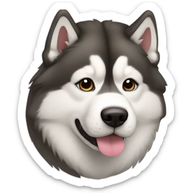 Sleep female Alaskan malamute sticker