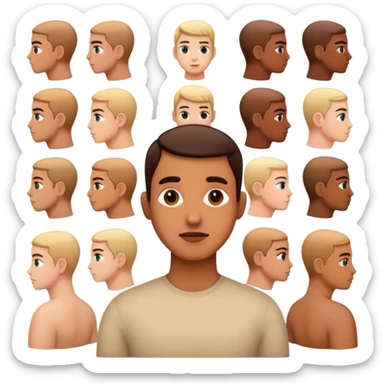 make a person with lots of backs literally backs sticker