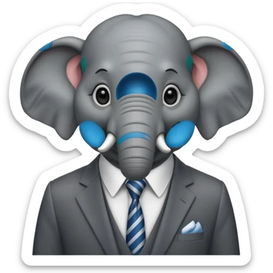 The elephand went in a suit sticker