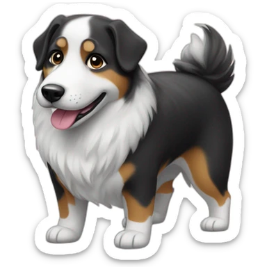 Big lady little dog sticker