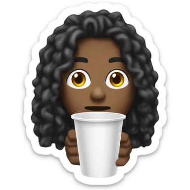 lucki the rapper with styrofoam cup sticker