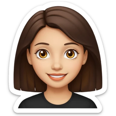 Koyu kahve sacli ela gözlü beyaz tenli guzel kiz sticker