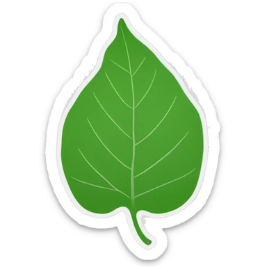 leaf with white outline inside blank only ouline sticker
