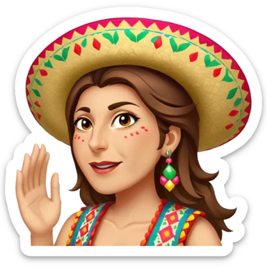 Fiestero with Sombrero sticker