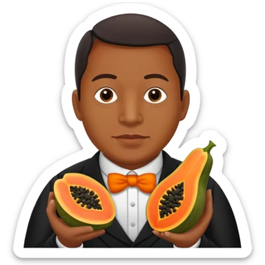 Benito Juárez With a papaya sticker