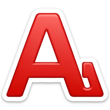 Letters 'NA' in red colour sticker