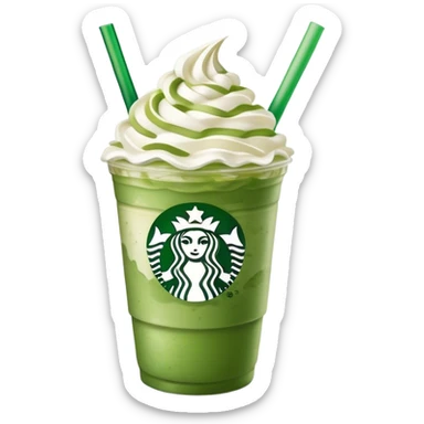 Starbucks green matcha Frappuccino sticker