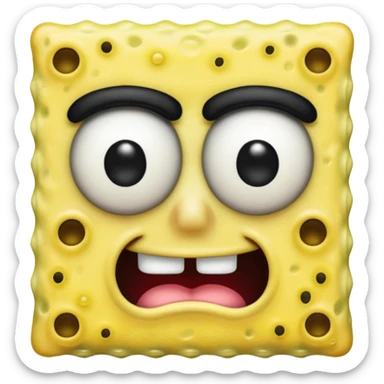 emo spongbob sticker