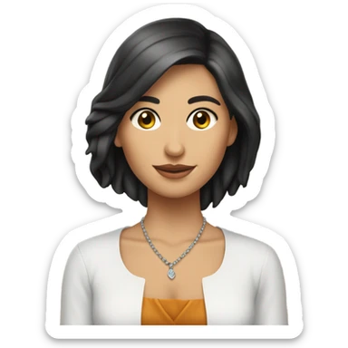 una chica blanca pelirroja y otra chica morena pelinegra sticker