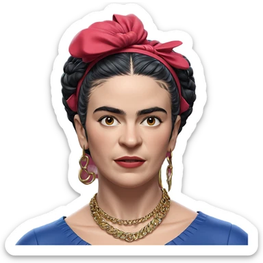 girl with black hair portrait sticker