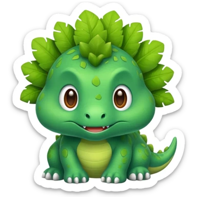 cute fluffy dinosaur sticker