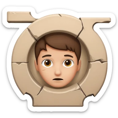 sus character peeking from behind a wall sticker