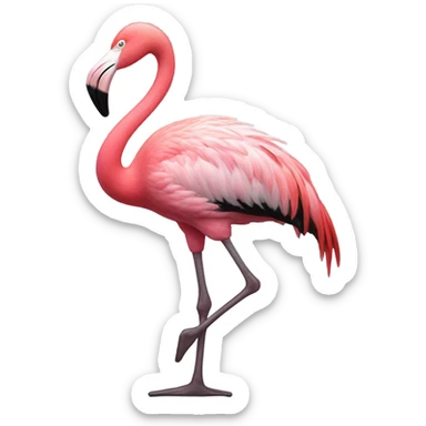 Flamingo dancing with tap-dancing shoes sticker