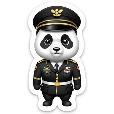 Панда в военной форме  sticker