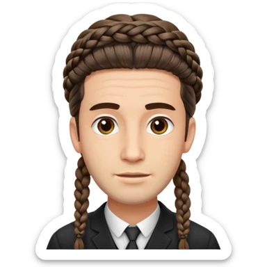 Orthodox Jewish Man emoji, with the braided hair sticker