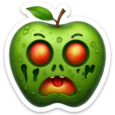 moldy apple sticker