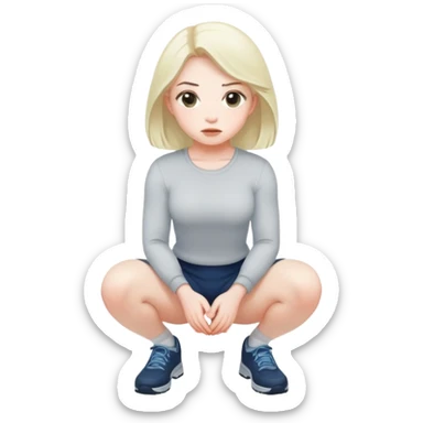 Blood naked girl squatting sfw sticker