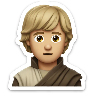 luke skywalker shedding a tear sticker