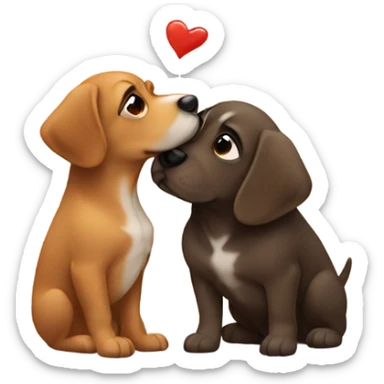 Dog kiss sticker