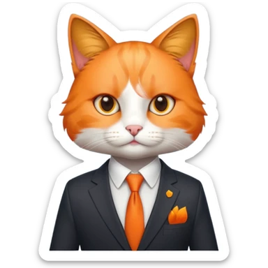 agent cat sticker