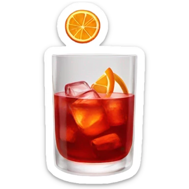Negroni in a glass sticker