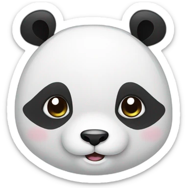 cute panda face sticker