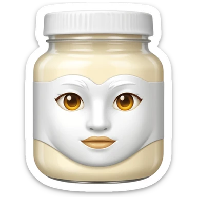 WHITE hair mask in a jar THE PRODUCT  sticker